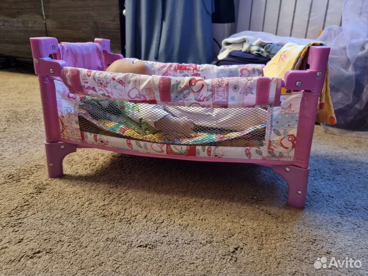 Кукла baby annabell с кроваткой