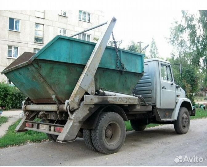 Вывоз мусора контейнером газелью самосвалом