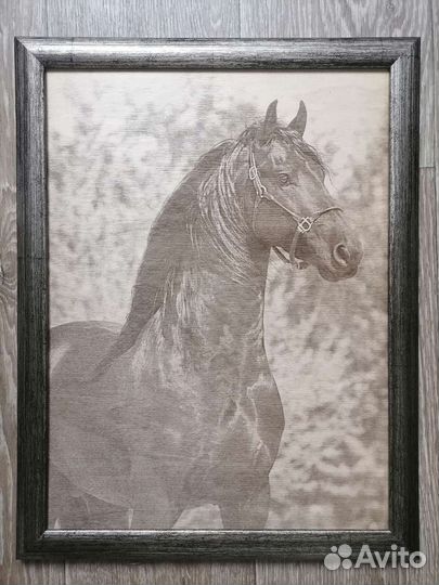 Выжженные картины. А4, А3. Пирография. Лошади