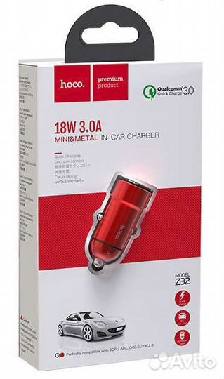Автомобильное зарядное устройство Hoco 18W