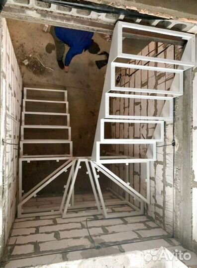 Облицовка бетонных лестниц