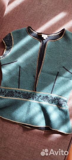 Kenzo топ с баской, жилет