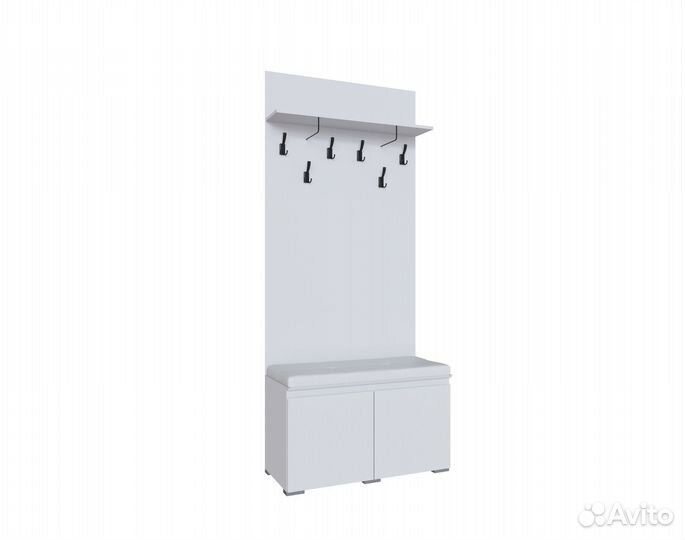 Плейона Тумба с вешалкой белый