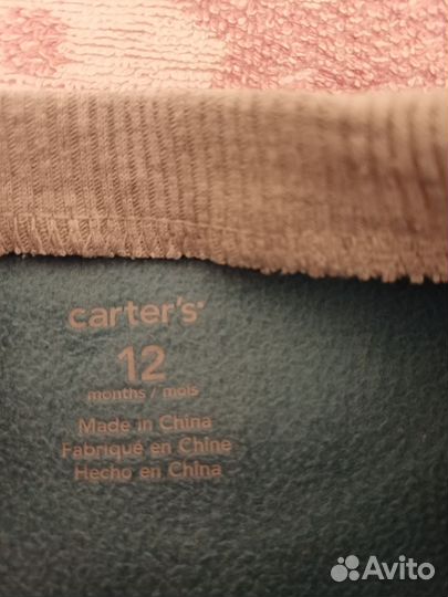Флисовая поддева carters