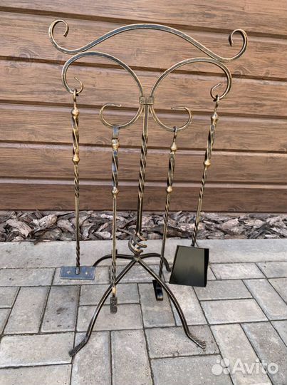 Кованый каминный набор