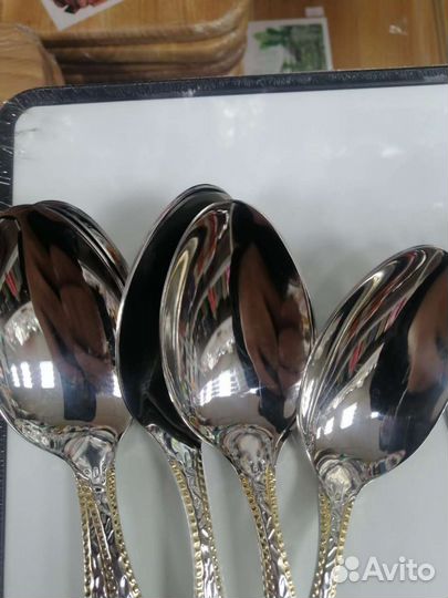 Набор ложка вилка и чайная 18шт