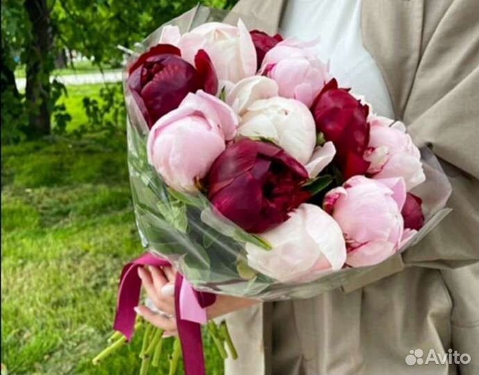 Букеты из пионов