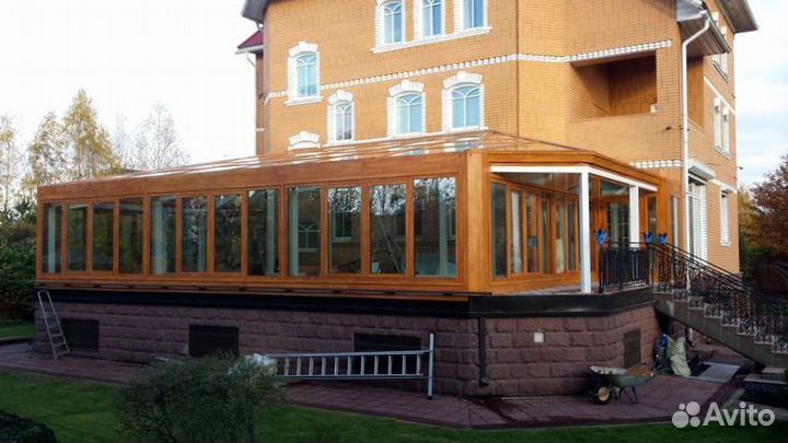 Безрамное остекление террасы