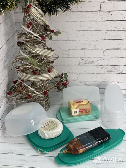 Сырница tupperware кроха,Масленка и Салями