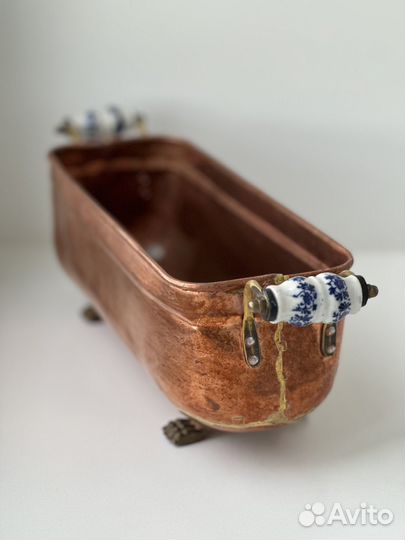 Кашпо для цветов. Медь. Винтаж