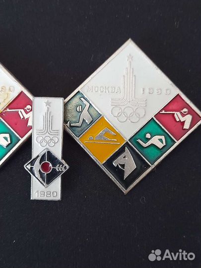 Набор редких значков, олимпиада 1980г, 11 шт
