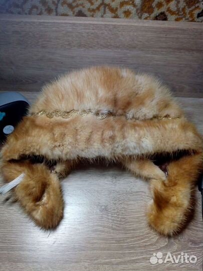 Шапка для девочки на 2-3 года, норковая, сшитая на