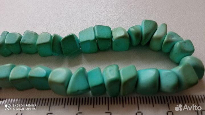 Бусы бирюза натуральный камень винтаж СССР