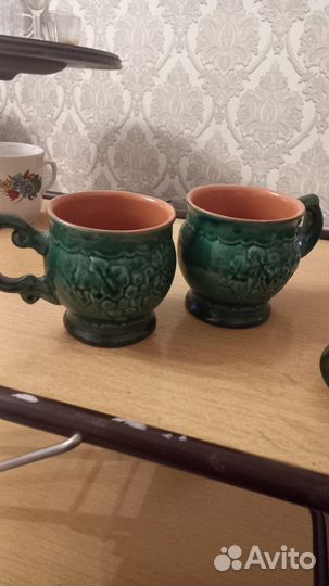 Кружки глиняные в глазури из СССР