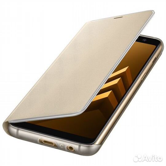 Чехол Original Neon Flip для Samsung A8 (18) Gold