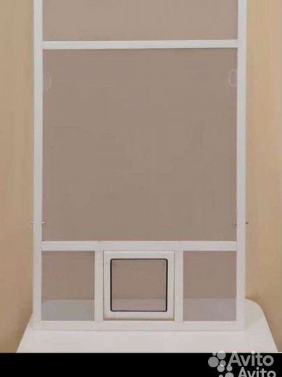 Сетка дверная с дверцей для кошки