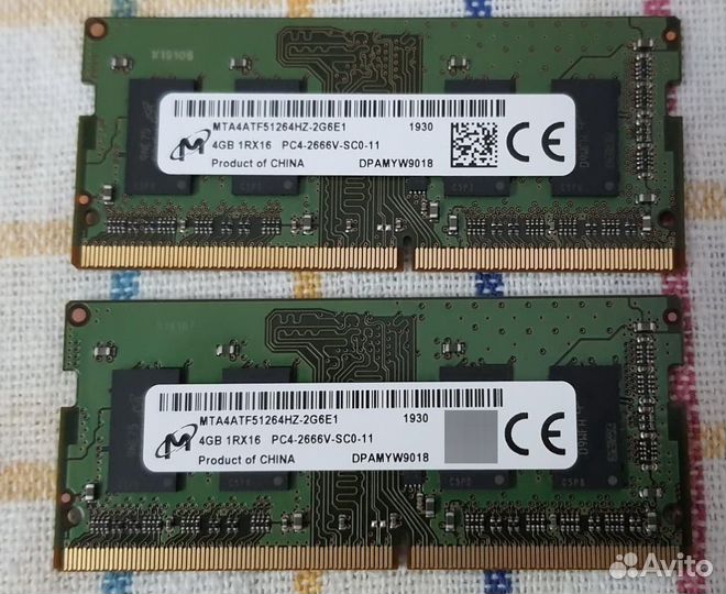 Micron 4Gb DDR4 2666 мгц