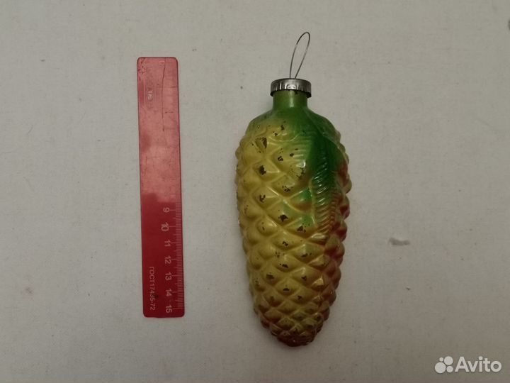Елочные игрушки СССР шишка большая