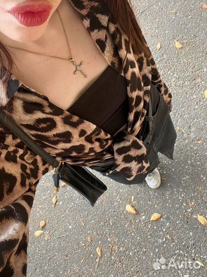 Рубашка женская леопардовая