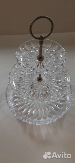 Ваза для фруктов хрустальная СССР
