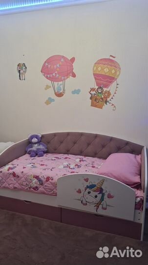 Кровать Софа Н-4 для детей с мягкой обивкой