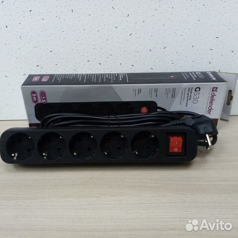 Сетевой фильтр Defender G550 (5 розеток, 5м.)