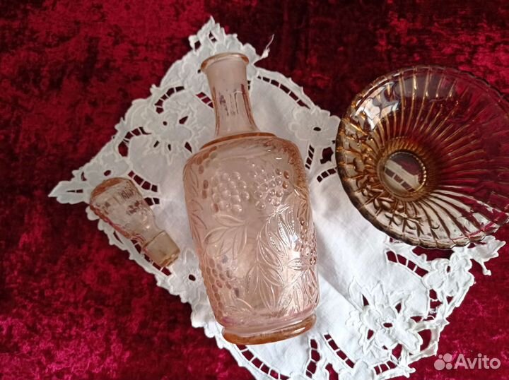 Графины и вазы СССР цветное стекло