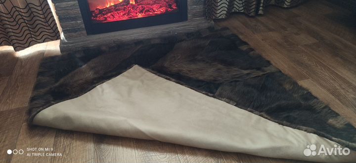 Бобровая шкура ковер одеяло (имитация)