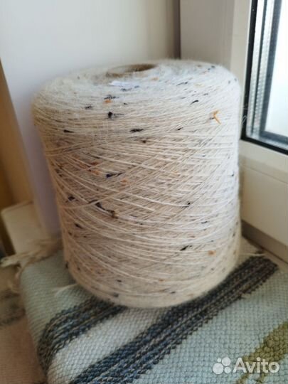 Бобинная пряжа хлопок, ягненок, люрекс