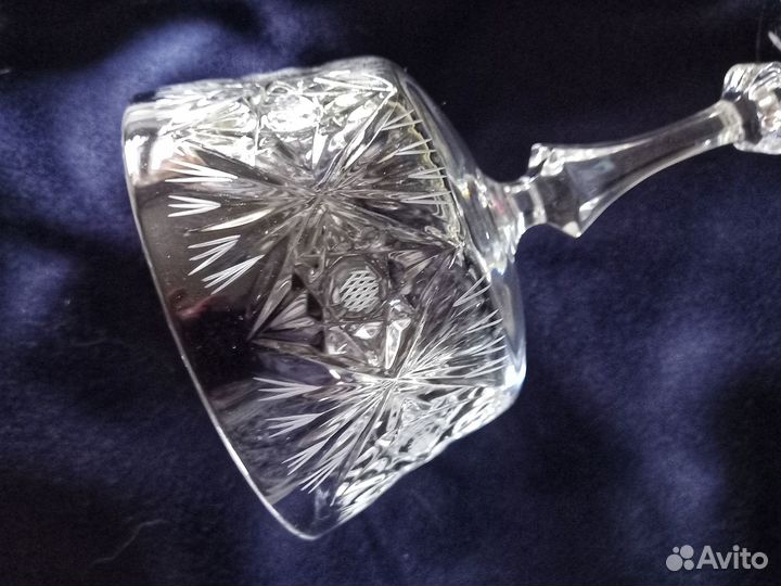 Хрустальная ваза-конфетница на ножке, СССР