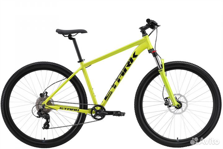 Велосипед Stark'24 Hunter 29.2 HD зелено-желтый/че