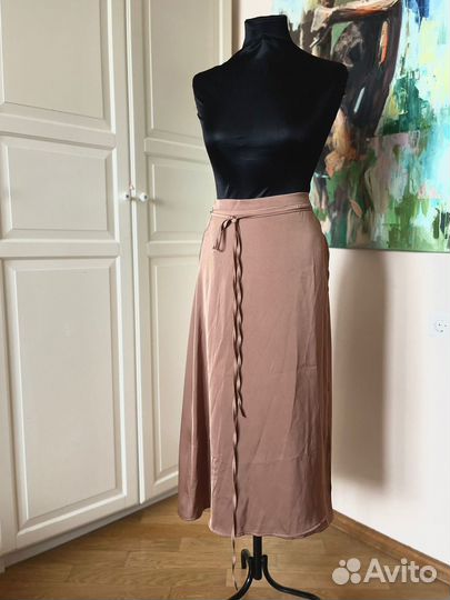 Юбка с запахом длинная
