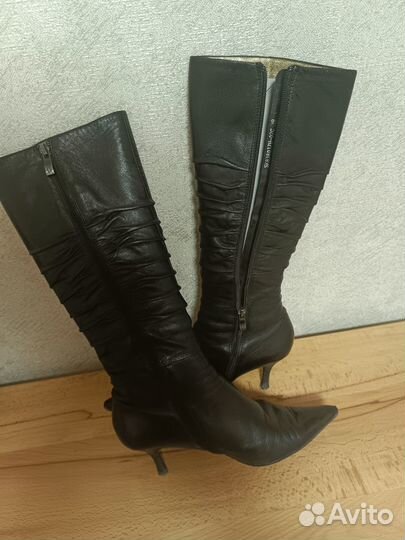 Сапоги женские кожаные 38
