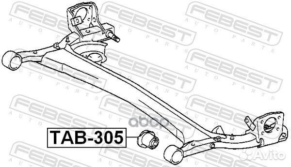 Сайленблок задней балки (toyota yaris/echo vers