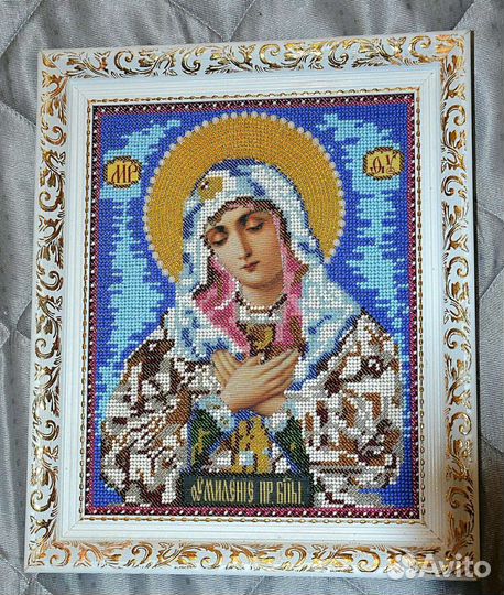Икона, вышитая бисером