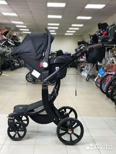 Коляска 3в1 и 2в1 трансформер (чёрный Стиль)