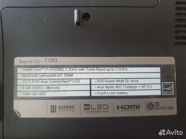 Игровой ноутбук acer aspire v3 рабочий