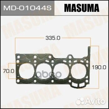 MD-01044S прокладка гбц Toyota Yaris 1.0 16V 1