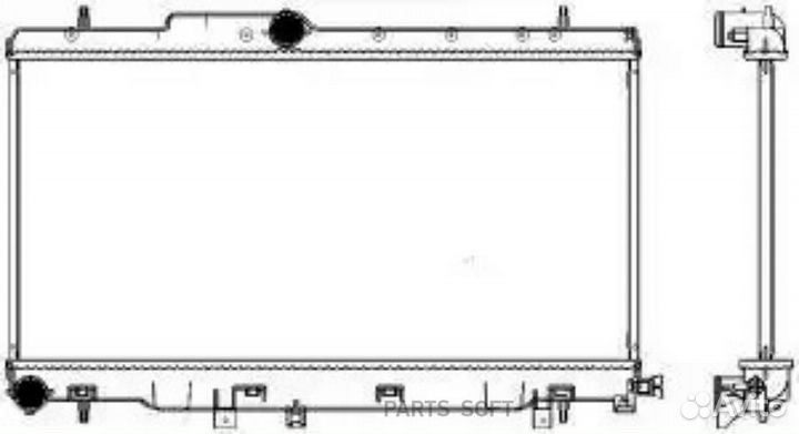 Sakura 34211006 Радиатор сист. охл. subaru impreza 2.0 2001 - subaru impreza 2.0 2000
