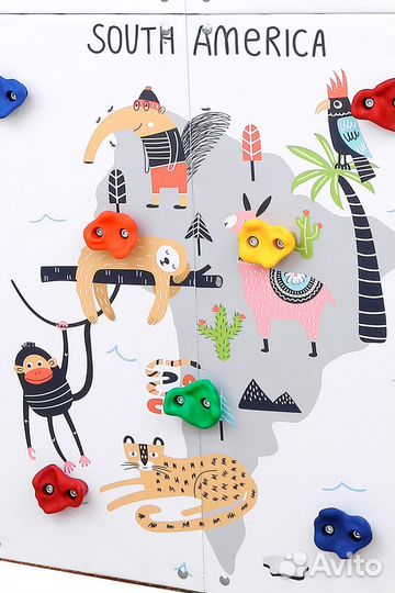 Детский квадратик 2.0 со скалодромом America,белый