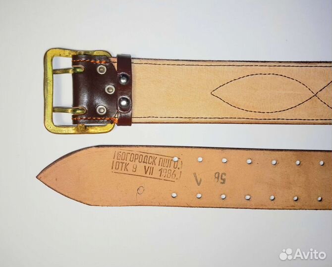 Ремень офицерский кожаный портупея. Размер 1
