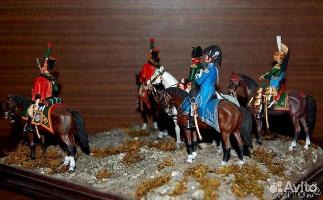 Солдатики диорама Наполеон с эскортом в 1812 году