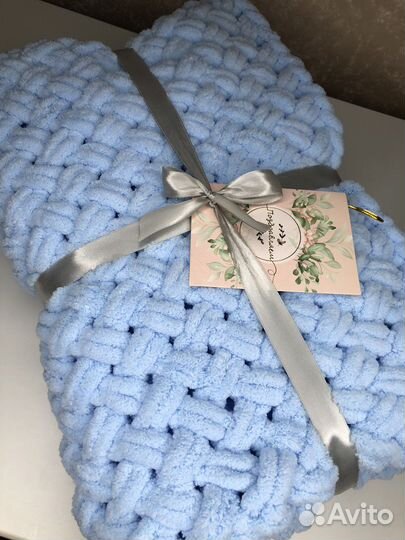 Плед детский плюшевый ручной работы