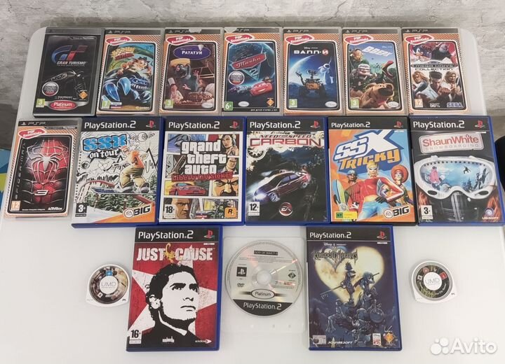 Лицензионные диски на psp/ps2/xbox 360