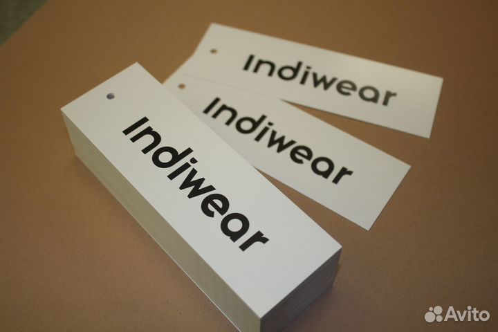 Бирки для одежды с печатью и без печати