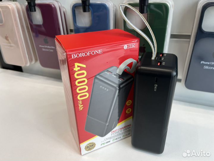 Power Bank на 40000 mAh быстрая зарядка 30W