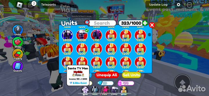 Юниты туалет тавер дефенс