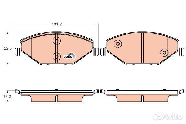 Колодки тормозные VW polo (RUS) 11/skoda fabia 11
