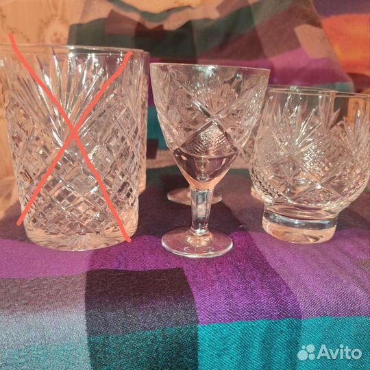 Хрустальные бокалы фужеры рюмки