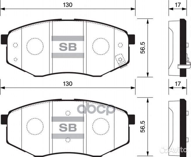 SP1374SNS GDB34611302 02 581012SA70 колодк